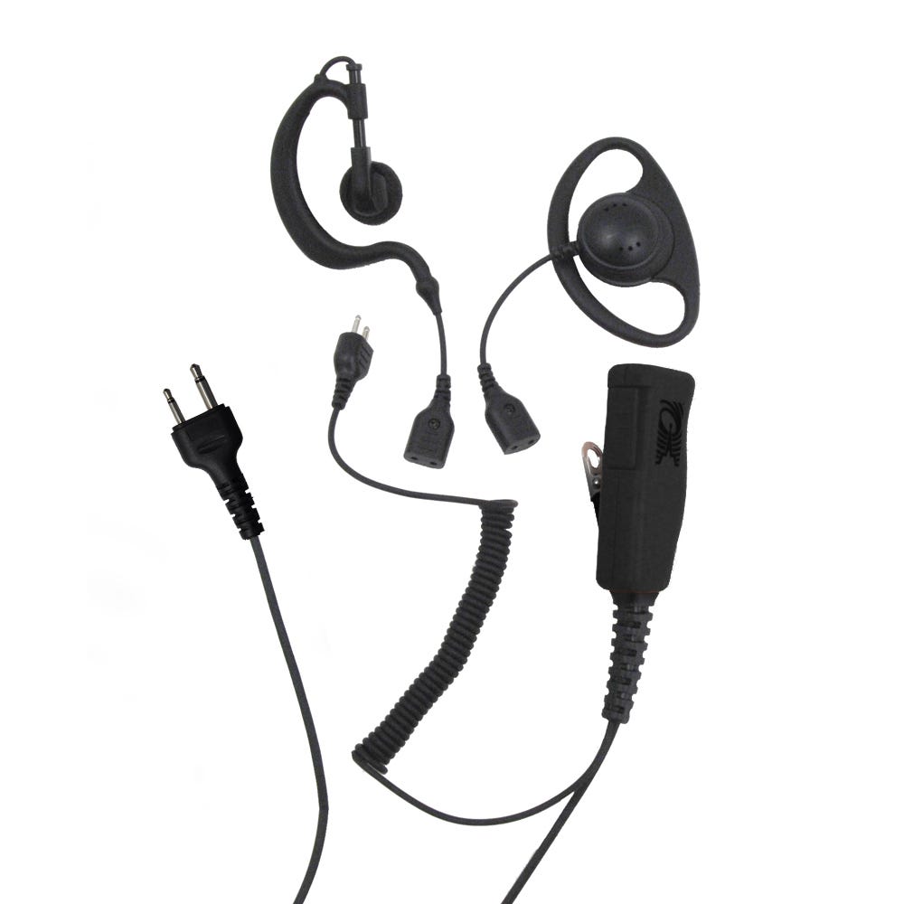 ProEquip PRO-U600S Headset, 3-i-1, 2 öronbyglar/Peltor, Svart PTT