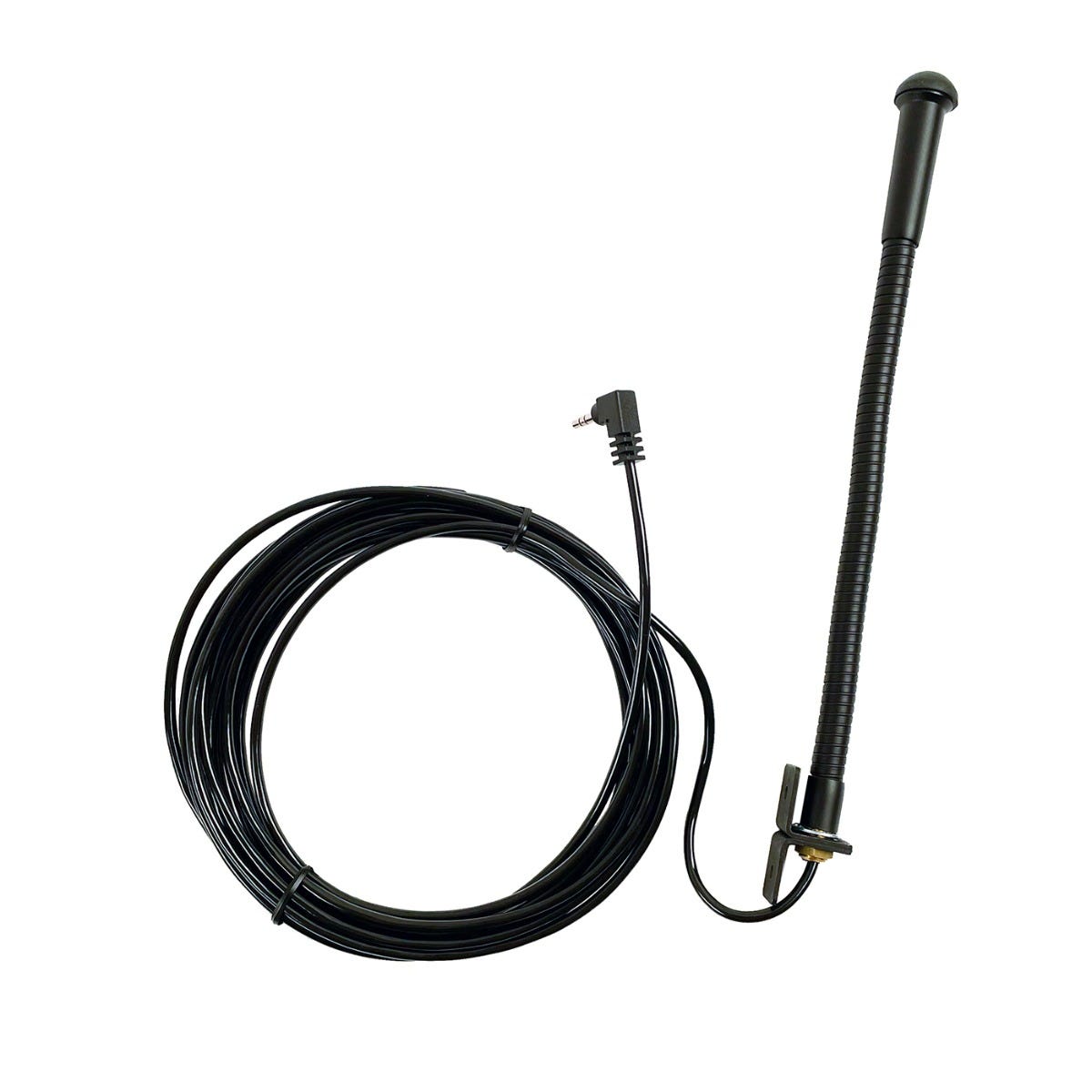 Svanhals-PTT med robust PTT-knapp 5m kabel och 3,5mm kontakt