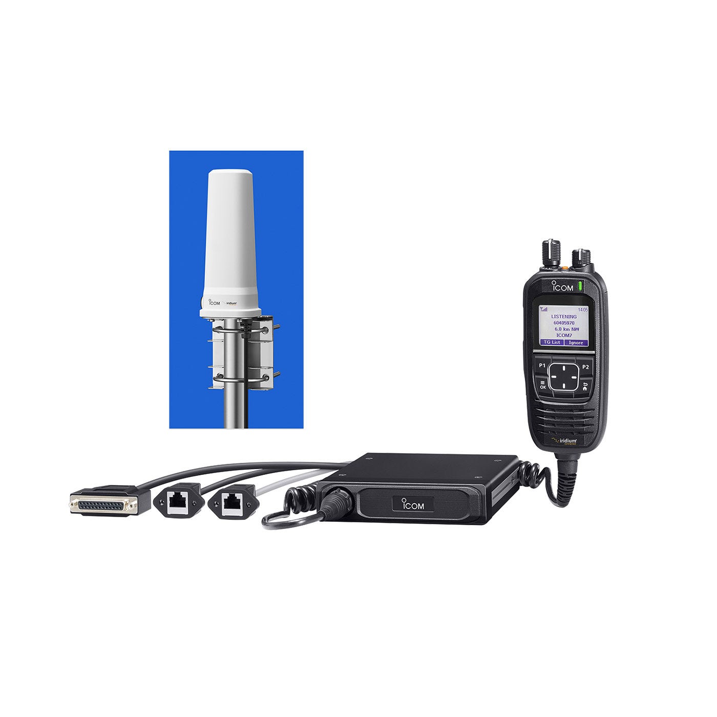 Icom IC-SAT100M Iridium Fast satellitradio, inkl antenn