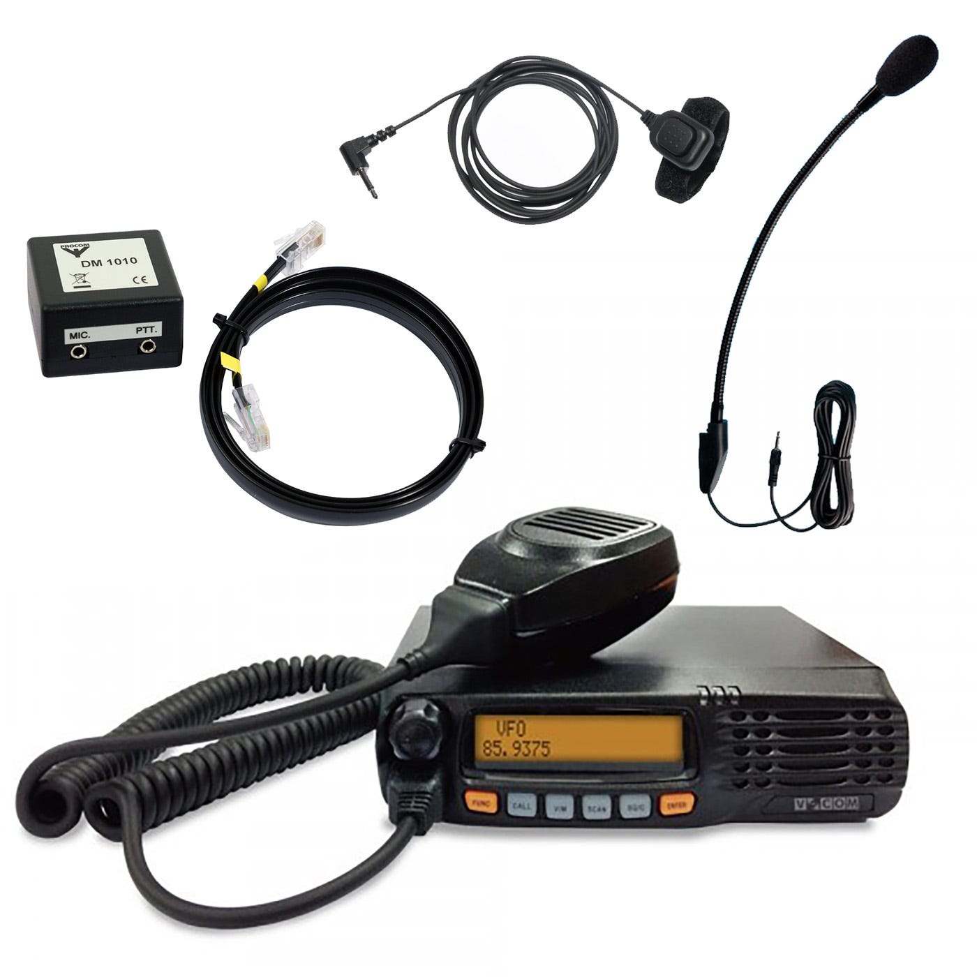V-com M80 radio + handsfree kit