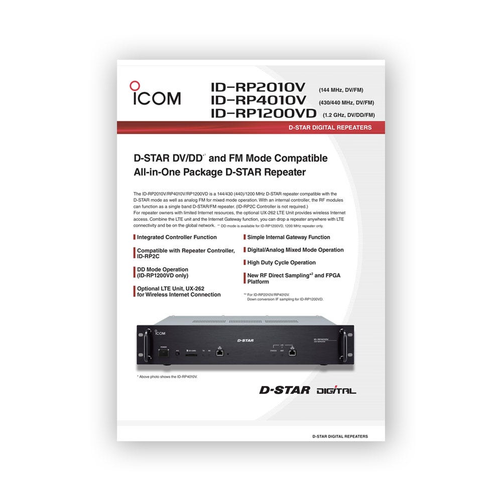 Icom ID-RP4010V_RP2010V_RP1200VD Produktblad 