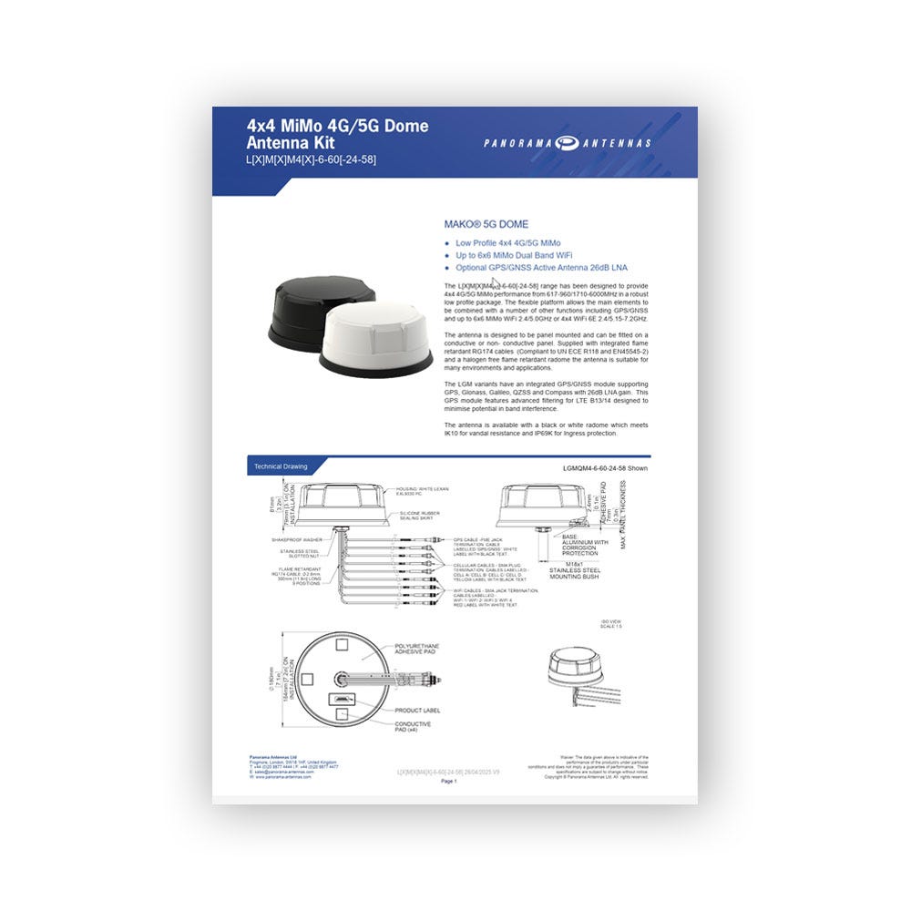 Panorama LXMXM4X-6-60-24-58 Produktblad