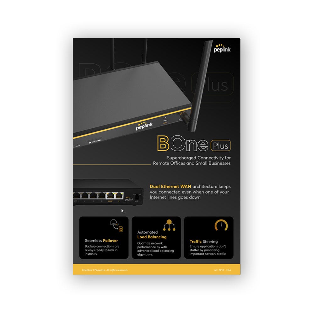 Peplink B One Plus Produktblad 