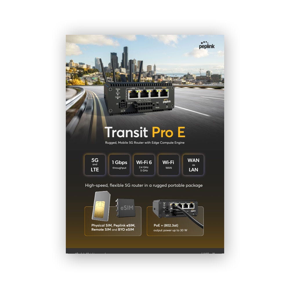Peplink Transit Pro E Produktblad 