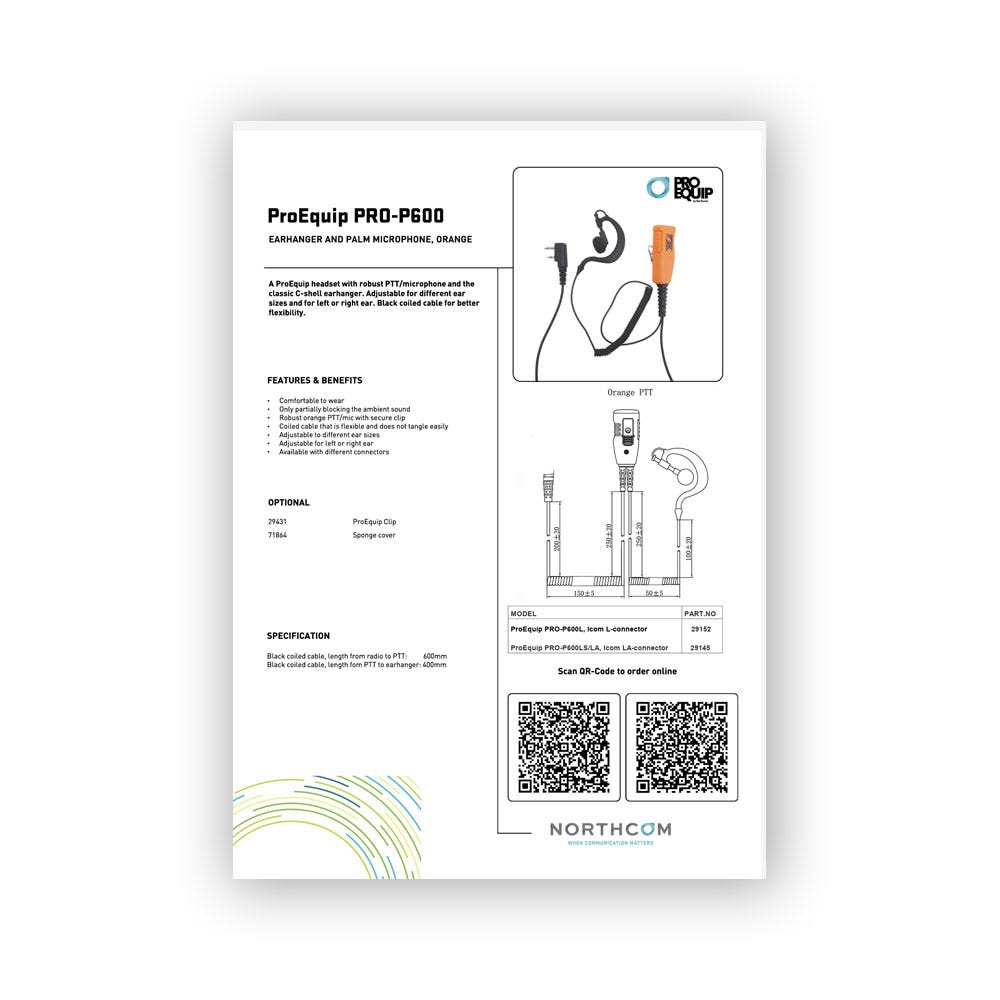 ProEquip PRO-P600 Produktblad