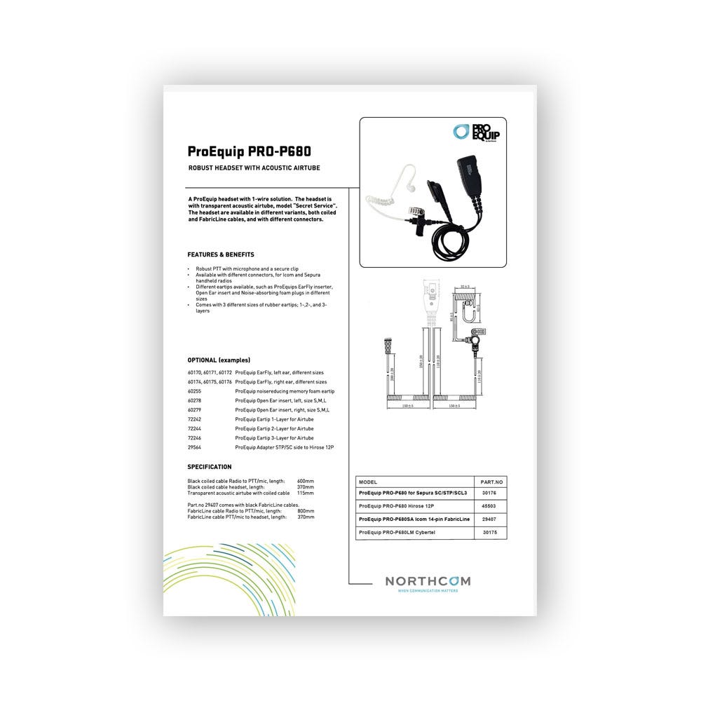 ProEquip PRO-P680 Produktblad