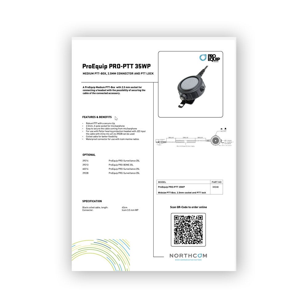 ProEquip PRO-PTT 35WP Produktblad