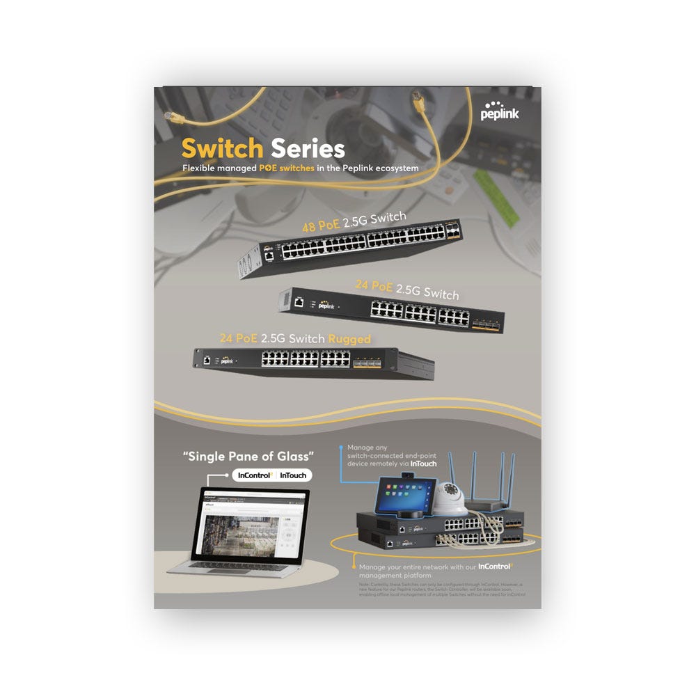 Peplink 8/24/48 PoE Switches Produktblad 