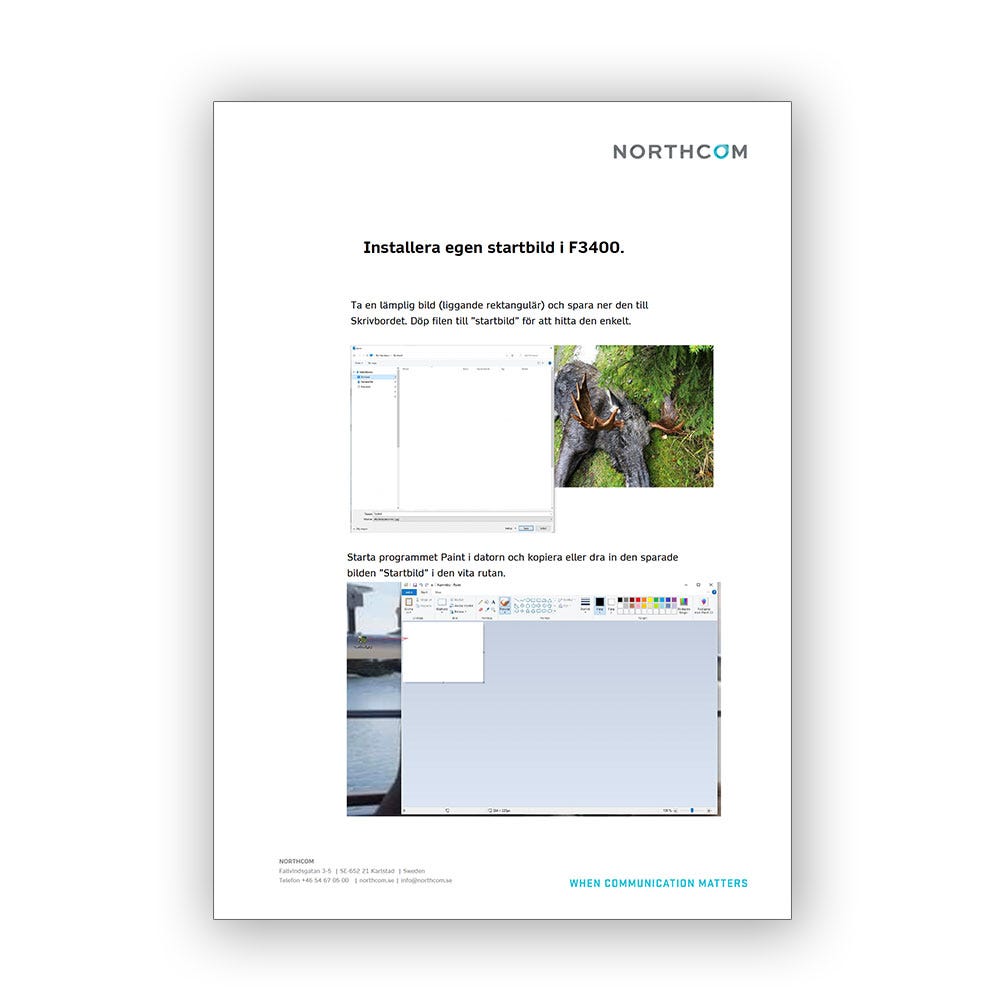 Instruktion - egen startbild på IC-F3400