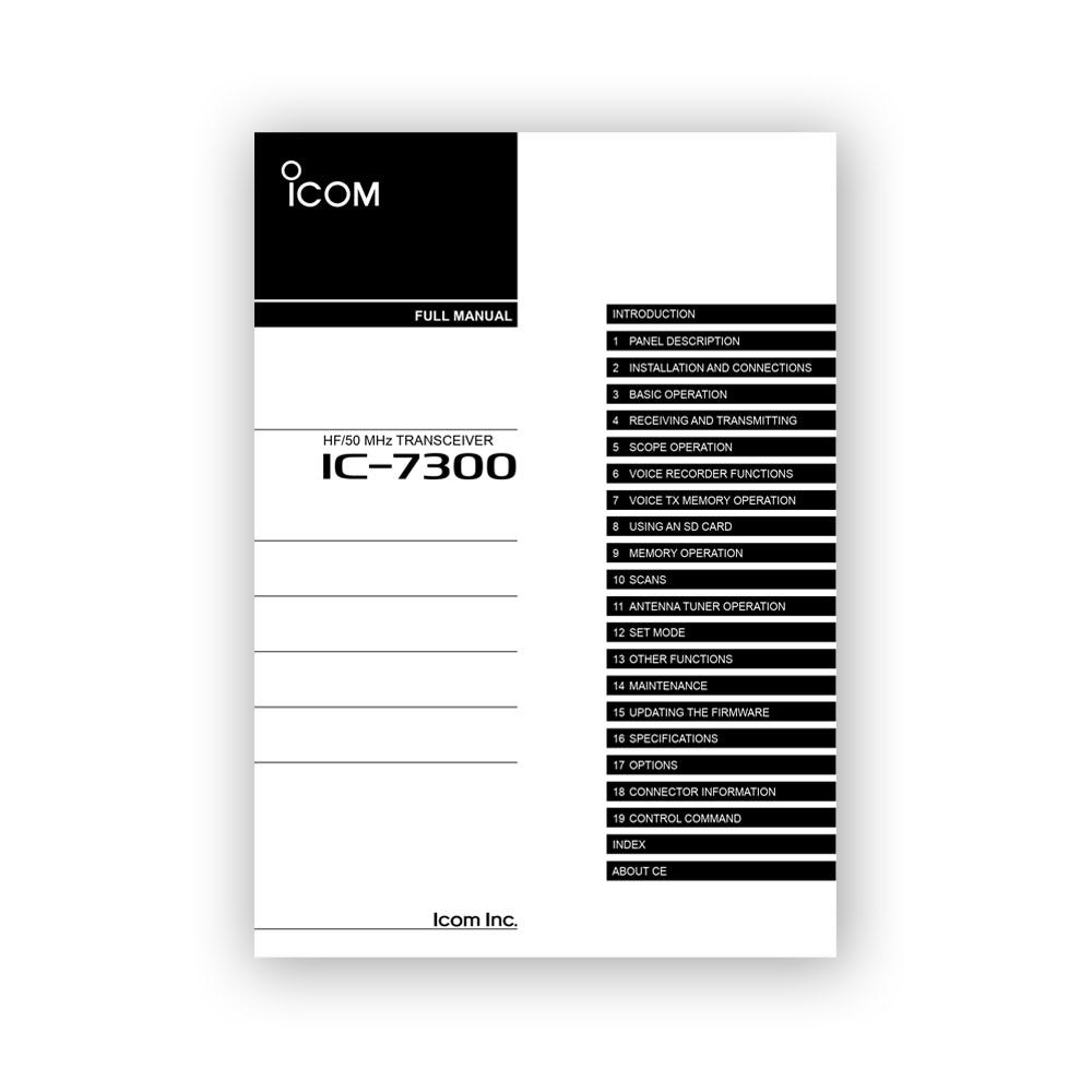 Icom IC-7300 Advanced Manual