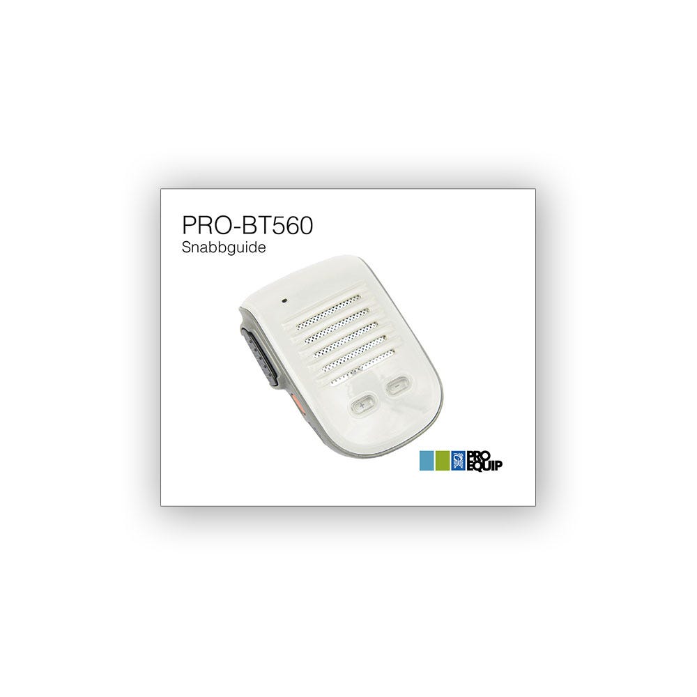 ProEquip PRO-BT560 Snabbguide