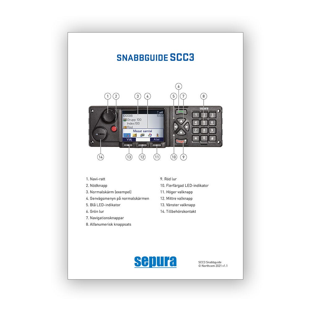 Sepura SCC3 Snabbguide