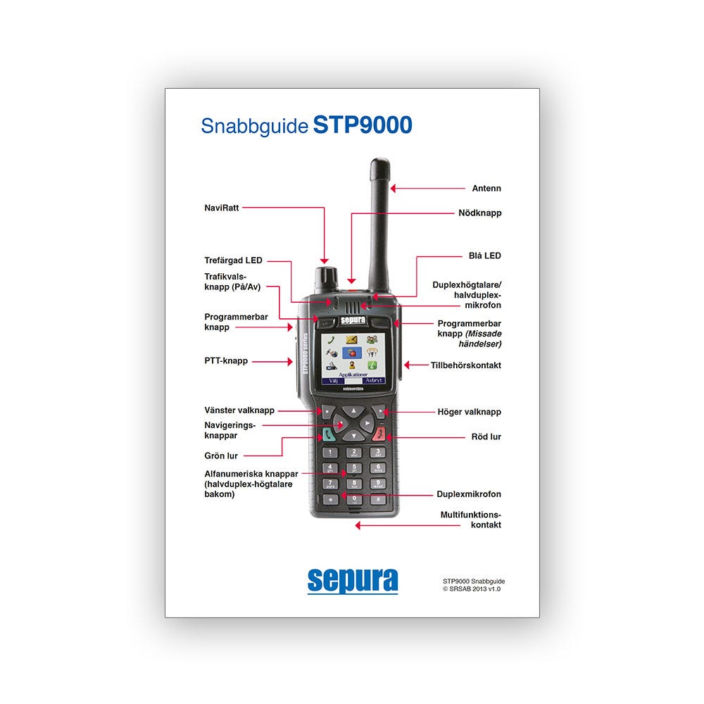 Sepura STP9000 Snabbguide